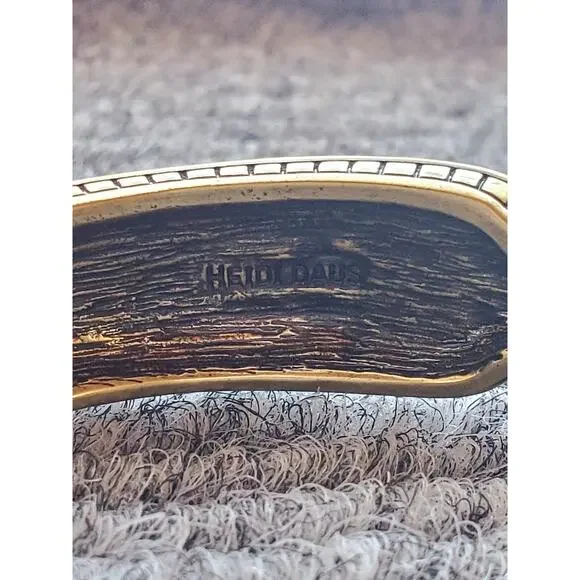 Heidi Daus White Crystal Deco Bangle Bracelet 7in M $250 - Picture 8 of 10